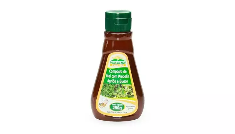 Composto de Mel com Própolis, Agrião e Guaco, 280g - Vale do Mel