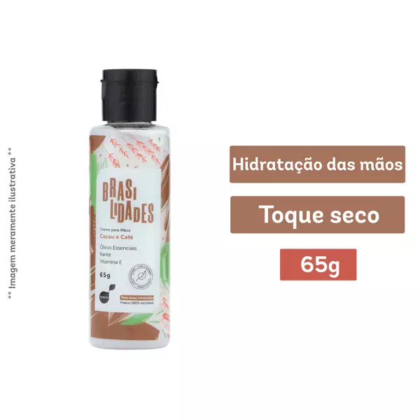 Creme Para Mãos Cacau E Café 65g - Brasilidades Creme Para Mãos Cacau E Café 65g - Brasilidades