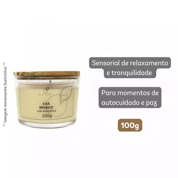 Vela Aromática Chá Branco 100g Vela Aromática Chá Branco 100g