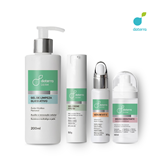 Kit Daterra Derm - Gel de Limpeza Glico Ativo, Gel Creme FPS 50, Sérum Vit C e Bruma Hidratante